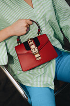 Load image into Gallery viewer, Red Sylvie leather mini top handle bag Top Handle Bags Gucci 
