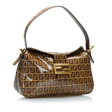 Load image into Gallery viewer, Brown Crystal Zucchino double flap shoulder bag Shoulder Bag Fendi 
