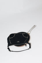 Load image into Gallery viewer, Black Tessuto Moc lizard shoulder bag Top Handle Bags Prada 
