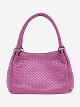 Load image into Gallery viewer, Purple intrecciato leather shoulder bag Shoulder bags Bottega Veneta 
