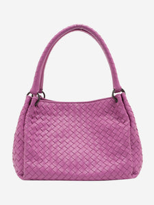 Bottega Veneta Purple intrecciato leather shoulder bag