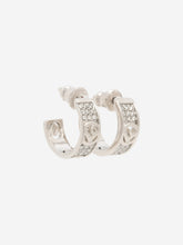 Load image into Gallery viewer, Fendi silver F is Fendi hoop rhinestone earrings Jewellery Fendi 
