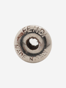 Fendi Fendi silver F is Fendi hoop rhinestone earrings