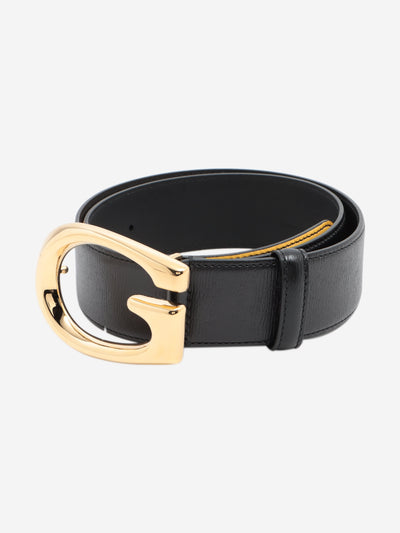 Black G-buckle leather belt Belts Gucci 