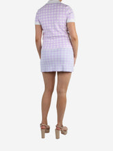 Load image into Gallery viewer, Purple checked knitted button-up top and skirt set - size UK 8/10 Sets Maje 
