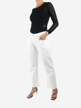 Load image into Gallery viewer, White straight-leg denim jeans - size W30 Trousers Fortela 
