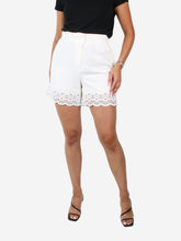 Load image into Gallery viewer, White embroidered cut-out detail shorts - size FR 38 Shorts Sandro 
