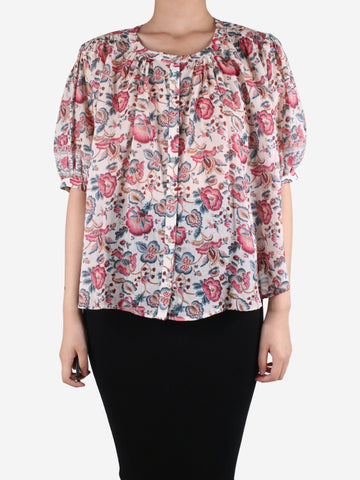 Multi floral printed blouse - size FR 40 Tops Louise Misha 