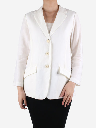 White linen blazer - size UK 14 Coats & Jackets Colombo 