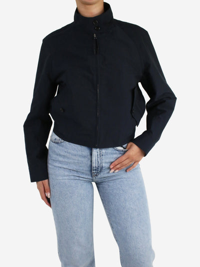 Navy lightweight zip-up cropped jacket - size S Coats & Jackets Theory Project 