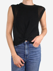 Veronica Beard Black sleeveless knit top - size S