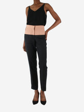 Load image into Gallery viewer, Black colourblock trousers - size IT 40 Trousers Stella McCartney 
