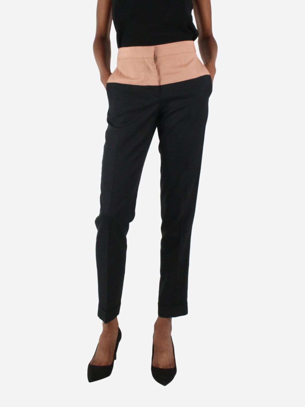 Black colourblock trousers - size IT 40 Trousers Stella McCartney 