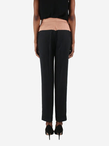 Stella McCartney Black colourblock trousers - size IT 40