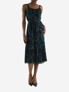 Burberry Brit Green printed strap dress - Size UK 4