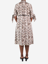 Load image into Gallery viewer, Brown belted snake print silk dress - size 16 Dresses Altuzarra 
