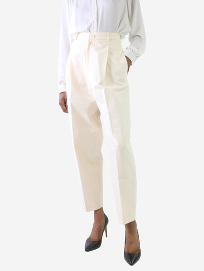 Cream pleated trousers - Size XS Trousers Bouguessa 