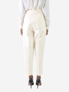 Bouguessa Cream pleated trousers - Size XS