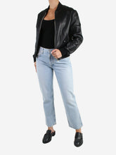 Load image into Gallery viewer, Black leather bomber jacket - size FR 36 Coats &amp; Jackets Tom Ford 

