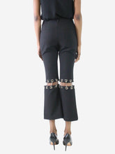 Load image into Gallery viewer, Black safety pin cropped and flared trousers - Size S Trousers Yueqi Qi 

