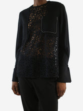 Load image into Gallery viewer, Black lace pocket blouse - Size US 0 Tops 3.1 Phillip Lim 
