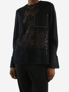 3.1 Phillip Lim Black lace pocket blouse - Size US 0