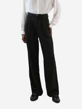Load image into Gallery viewer, Black high-rise linen trousers - Size XS Trousers Anine Bing 
