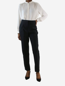 LVIR Black straight-leg tailored trousers - Size UK 8