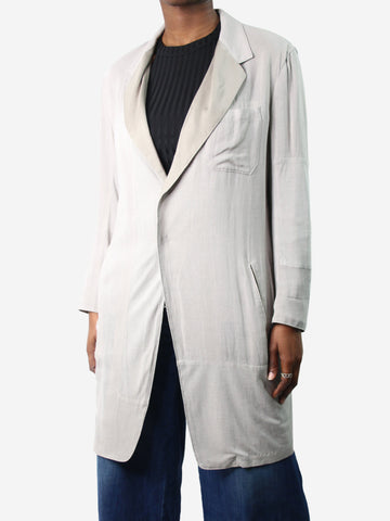 Grey summer coat - size UK 12 Coats & Jackets Y's 