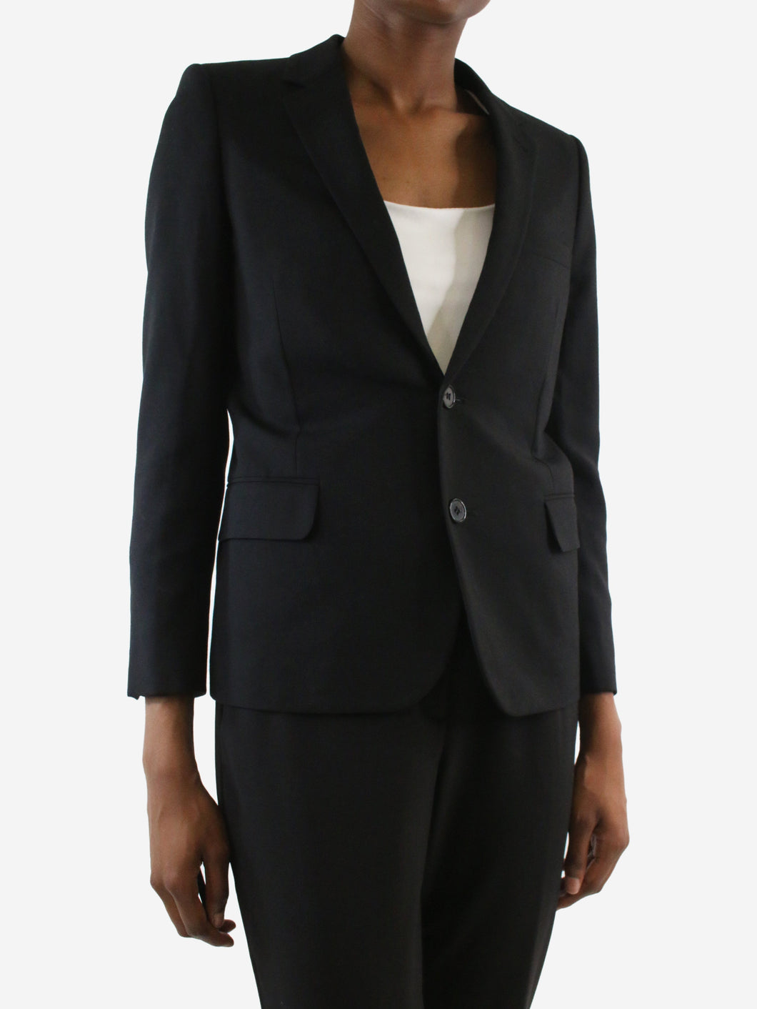 Black single-breasted padded shoulder blazer - Size FR 36 Coats & Jackets Saint Laurent 