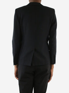 Saint Laurent Black single-breasted padded shoulder blazer - Size FR 36