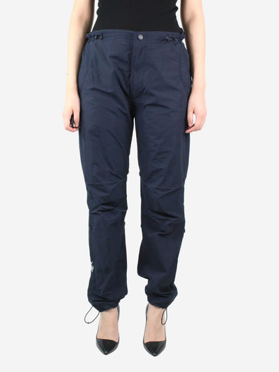 Blue elasticated waist dragon embroidered trousers - size M Trousers Maharishi 
