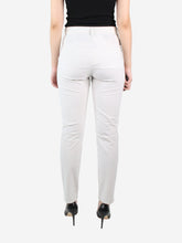 Load image into Gallery viewer, Isabel Marant Etoile White high-rise cotton trousers - size UK 8 Trousers Isabel Marant Etoile 
