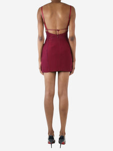Nensi Dojaka Burgundy mini bra dress - Size XS