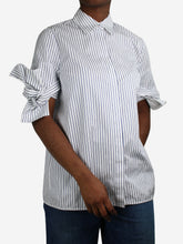 Load image into Gallery viewer, White pinstripe shirt - size UK 12 Tops Victoria Victoria Beckham 
