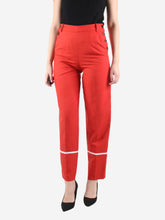 Load image into Gallery viewer, Red high-rise button detail trousers - size UK 8 Trousers Hermes 
