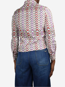 Alaia Multicoloured long-sleeved printed shirt - size FR 38