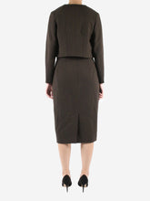 Load image into Gallery viewer, Brown midi pencil skirt and cropped jacket - size Sets Emilia Wickstead 
