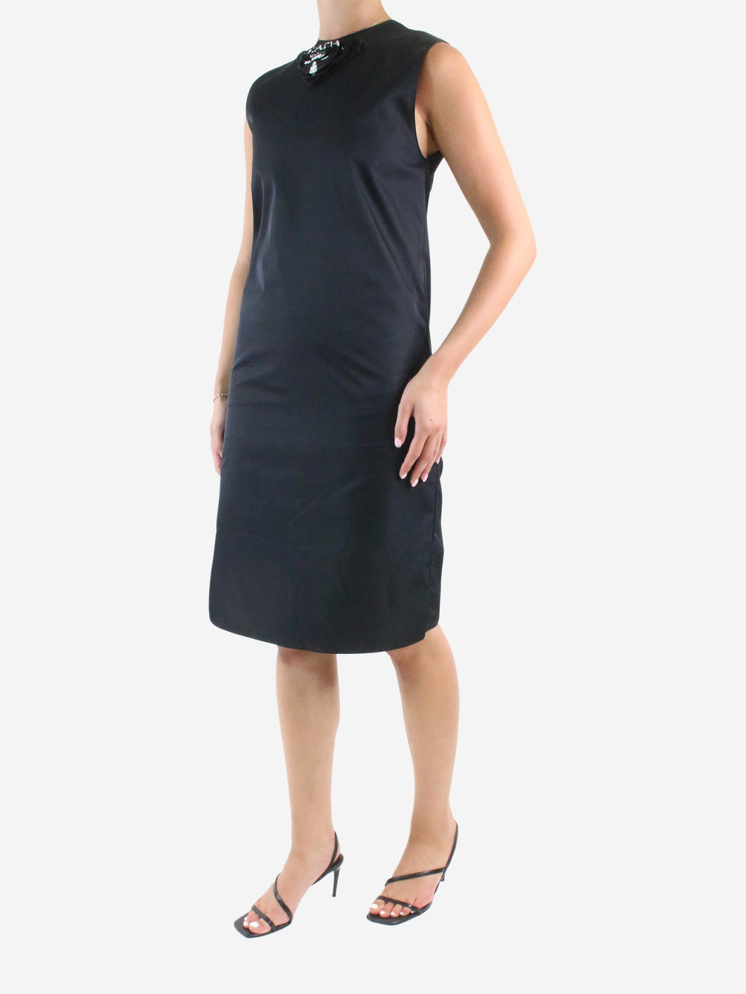 Black sleeveless re-nylon dress - size IT 38 Dresses Prada 