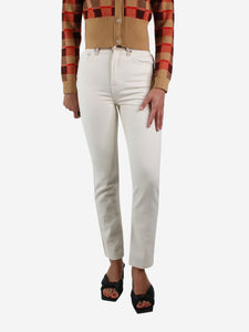 Reformation Cream tonal straight-leg jeans - size W25