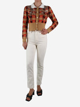 Load image into Gallery viewer, Cream tonal straight-leg jeans - size W25 Trousers Reformation 
