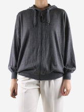 Load image into Gallery viewer, Grey cashmere blend hoodie - size S Tops Brunello Cucinelli 
