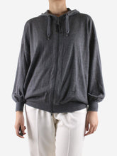 Load image into Gallery viewer, Grey cashmere blend hoodie - size S Tops Brunello Cucinelli 
