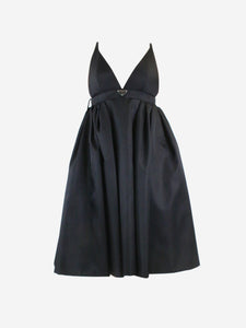 Prada Black Re-nylon strappy midi dress - size IT 42