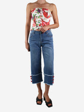 Load image into Gallery viewer, Blue flower embellished denim jeans - size IT 40 Trousers Dolce &amp; Gabbana 
