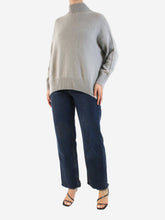 Load image into Gallery viewer, Grey high-neck cashmere jumper - size M Knitwear Allude 
