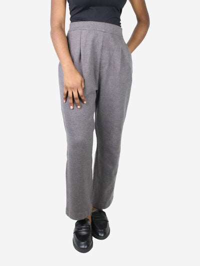 Grey pleated trousers - size UK 10 Trousers Knitology 