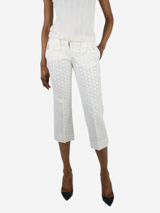 Chloe White embroidered trousers - size FR 34