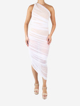 Load image into Gallery viewer, White mesh sheer Diana gown dress - size M Dresses Norma Kamali 
