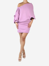 Load image into Gallery viewer, Pink jersey draped mini dress - size S Dresses Attico 
